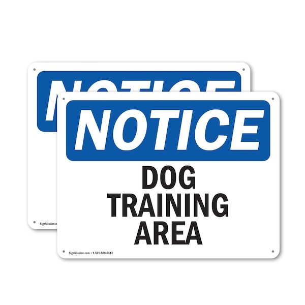 Signmission Dog Training Area, 10 in W x Rectangle, Plastic OS-2PACK-NS-P-710-L-11434 - main